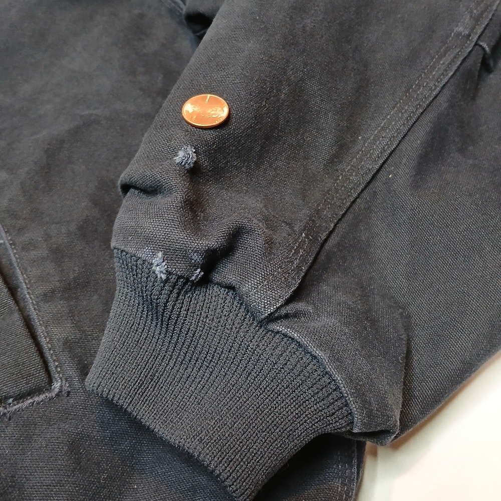 Carhartt Santa Fe Jacket J14 MDT Navy/Black Mens Size 2XL Leather Patch Quilted - Picture 5 of 11